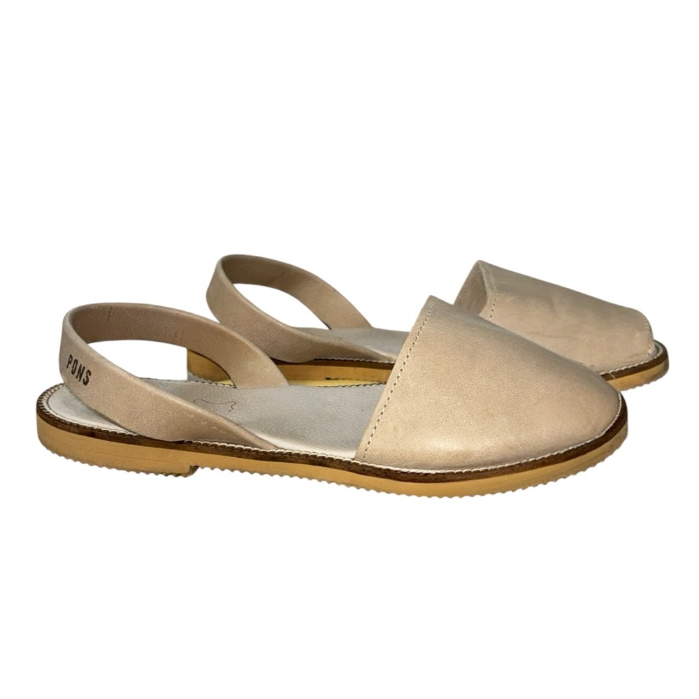 Pons Avarcas Menorca Leather Slingback Classic Style Sandals Tan EU 40 Spain